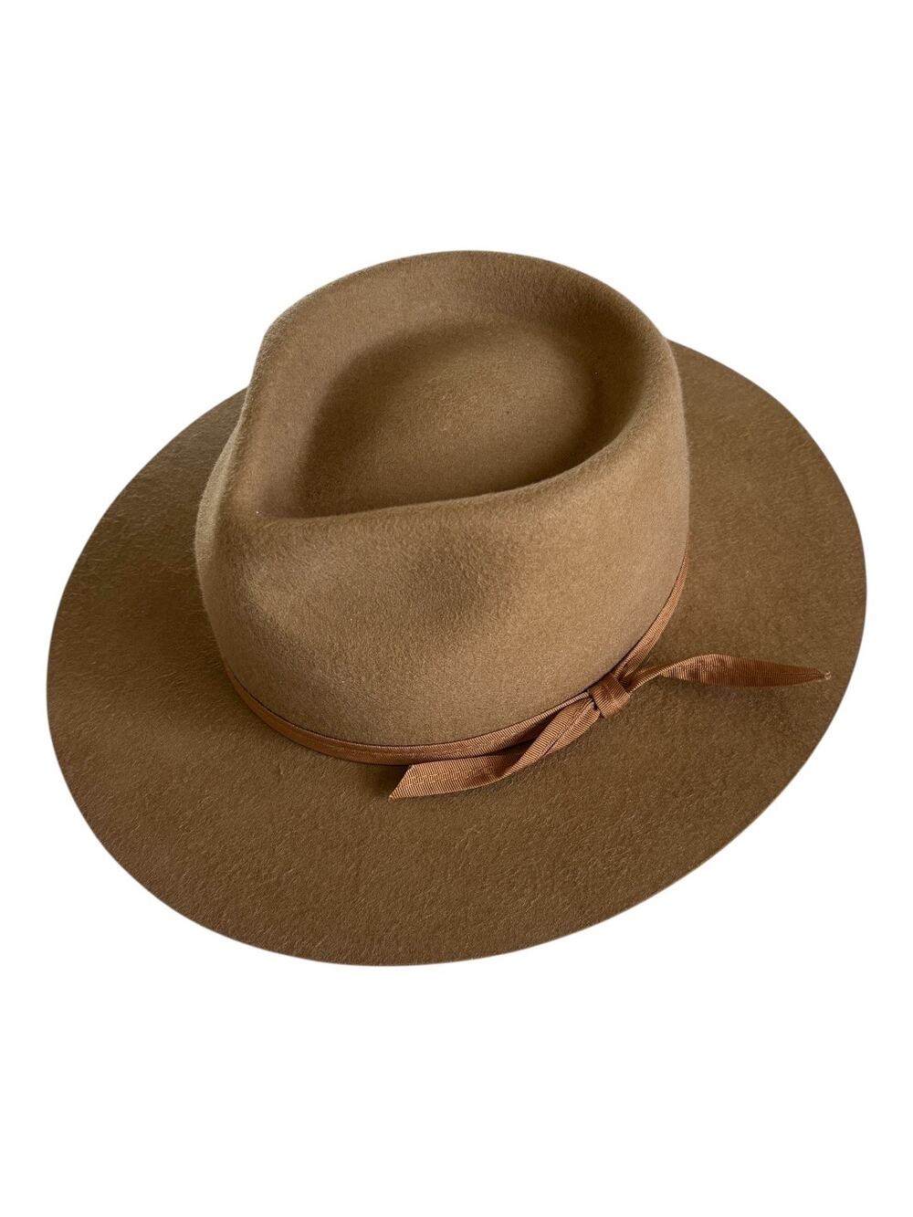 Lack of Color Zulu Tan Brown Australian Wool Wide Brim Fedora Hat Size Medium